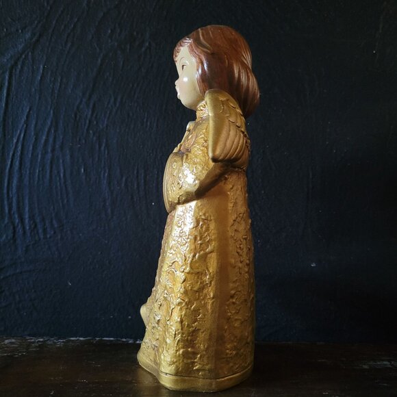 Vintage Brinns Angel Figurine Paper Mache Composite Christmas 1960s 8.5" *Read - Picture 5 of 9